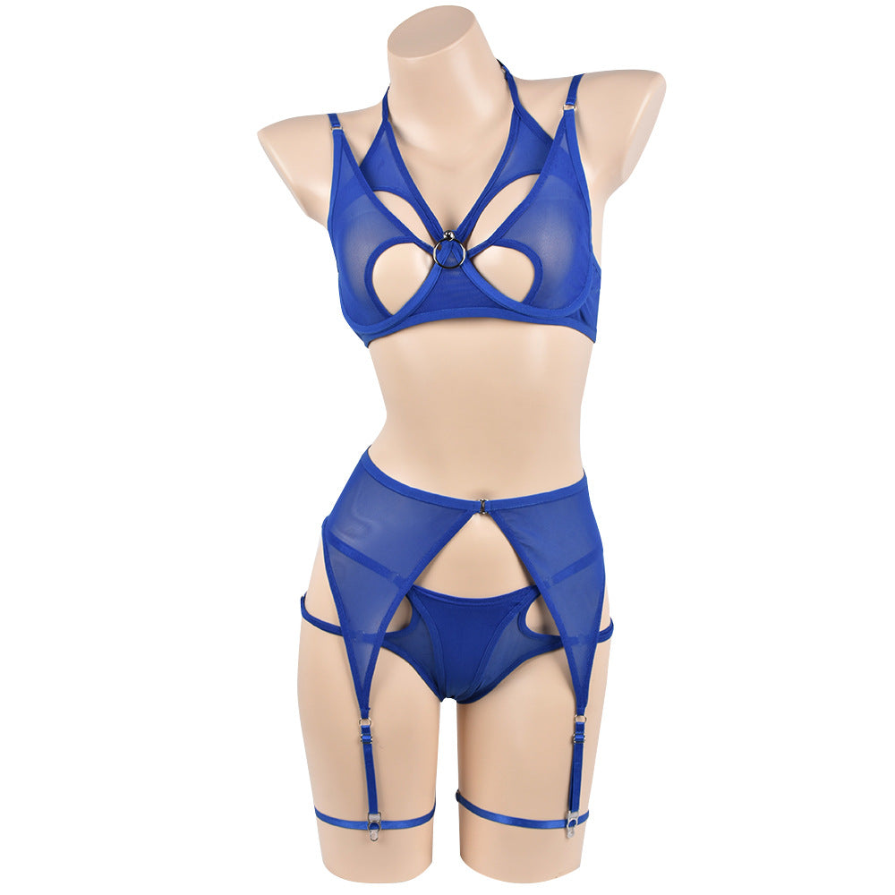 Sexy Mesh Stitching Ladies Sling Lingerie Set