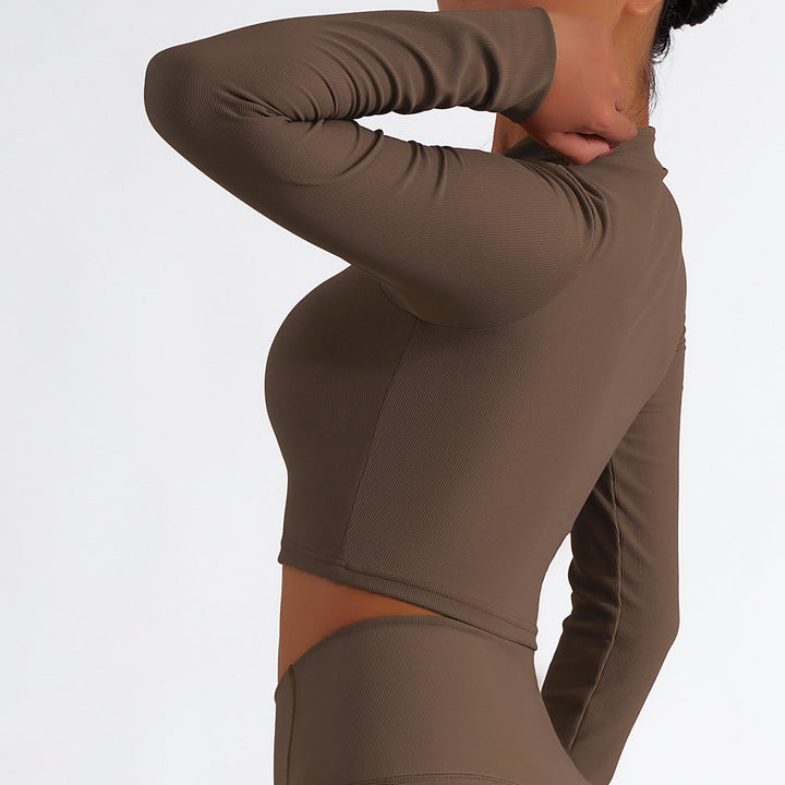 Collar Zipper Long-Sleeved Yoga Clothes