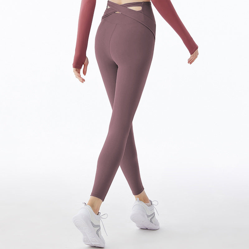 Hip Cross High Waist Yoga Pants